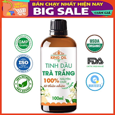 Tinh dầu Trà Trắng 100ml nguyên chất từ thiên nhiên, xông phòng, khử mùi, thơm phòng, đuổi muỗi - KingOil
