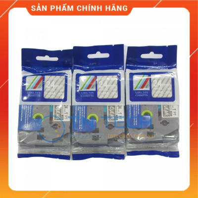 Nhãn In Tz2-155 - Trắng nền trong 24mm x 8m - Dùng cho máy in BROTHER - AIMO - PUTY [Hàng nhập khẩu]