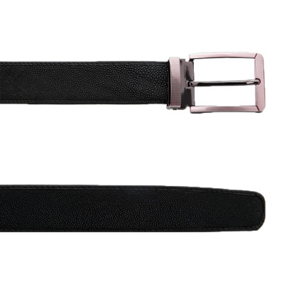 Dây nịt nam da cá đuối Huy Hoàng màu đen HT4501-02-03-04