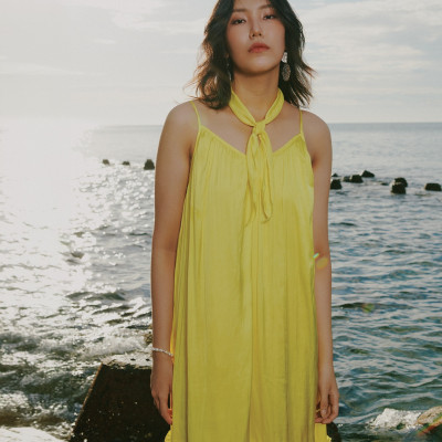 Đầm Midi Hai Hướng Dương DRE192 thời trang thiết kế Hity