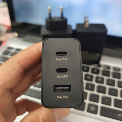 Bộ dây và củ sạc siêu nhanh samsung 65w type C, sạc 3 thiết bị cùng lúc, dùng cho Samsung S22, S22 Plus, S22 Ultra, S21/plus/ultra, Note 20/ultra, S20, Note 10/plus, S10/10plus, Note 9, S9/plus, Note 8, S8/plus - Hàng chính hãng