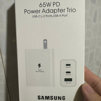 Bộ dây và củ sạc siêu nhanh samsung 65w type C, sạc 3 thiết bị cùng lúc, dùng cho Samsung S22, S22 Plus, S22 Ultra, S21/plus/ultra, Note 20/ultra, S20, Note 10/plus, S10/10plus, Note 9, S9/plus, Note 8, S8/plus - Hàng chính hãng