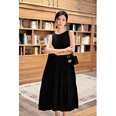 Đầm suông đuôi cá 2 tầng