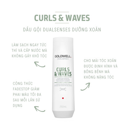 Dầu Gội Tóc Xoăn Goldwell Curls & Waves – Cấp Ẩm Sâu, Dưỡng Mềm, Bồng Bềnh