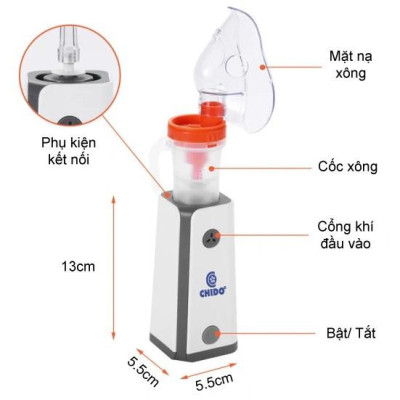 Máy Xông Khí Dung Cầm Tay CHIDO Phiên Bản Mới All New 2023