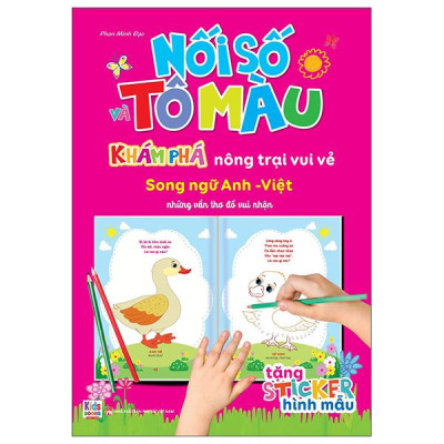 Sách - Nối Số Và Tô Màu - Khám Phá Nông Trại Vui Vẻ - Song Ngữ Anh-Việt