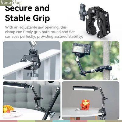 Ulanzi R011A - Khớp Nối Dài 10 Inch Và Kẹp Càng Cua Đa Năng Dành Cho Quay Phim, Chụp Hình - Hàng chính hãng