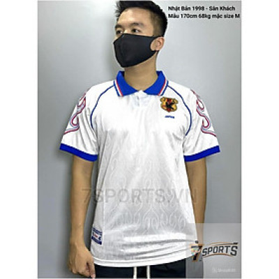 Áo Bóng Đá Retro Tuyển Nhật Bản 1998 - Sân Khách bản cao cấp vải Cotton Polyester