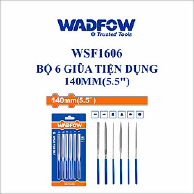 [CHÍNH HÃNG] Bộ 6 giũa tiện dụng 140mm(5.5") WSF1606 WADFOW