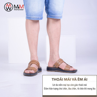 Dép Sandal Nam Da Bò - DC02 Đế Cao Đúc Nguyên Khối, Đường Khâu Chắc Chắn, Đế Massage Mềm Mại Êm Chân