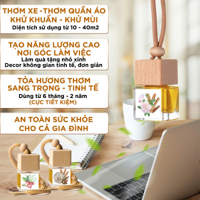 Aroma Pomegranate – Tinh dầu treo khuếch tán thiên nhiên Pháp 10ml