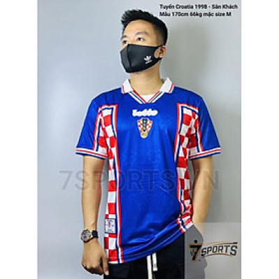 Áo Bóng Đá Retro Tuyển Croatia 1998 - Sân Khách bản cao cấp vải Cotton Polyester