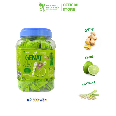 Kẹo ngậm Genat Chanh Sả (Hủ 300 viên)