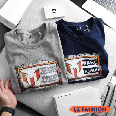 ÁO THUN NAM CỔ TRÒN TAY NGẮN FORM BODY IN HÌNH TRƯỚC NGỰC - LZPS148