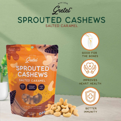 Hạt Điều Nảy Mầm - Snack tốt cho sức khỏe- Ngon hơn bổ dưỡng hơn - Vị Caramel muối