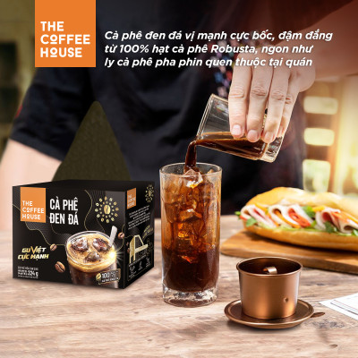 Hộp cà phê đen đá The Coffee House (Hộp 14 gói x 16 g)