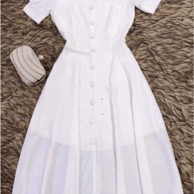 ĐẦM VINTAGE TAY PHỒNG MYMY