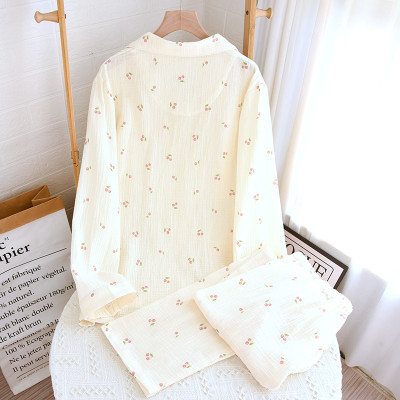 Bộ Đồ Bầu Và Sau Sinh Xô Muslin Cổ Tròn B254