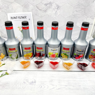 Mứt trái cây pha chế Madamsun vị Kiwi (Kiwi Puree Mix) chai 1L - Hàng nhập khẩu chính hãng Malaysia