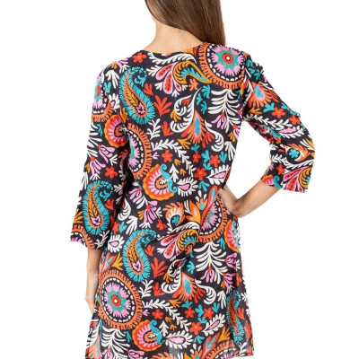 Đầm Xẻ Tà Kết Cườm Cotton Isla Bonita