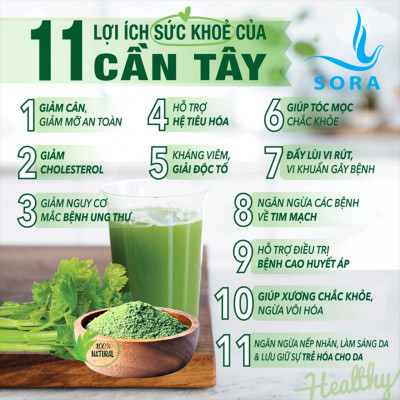 Sora Bột cần tây sấy lạnh nguyên chất