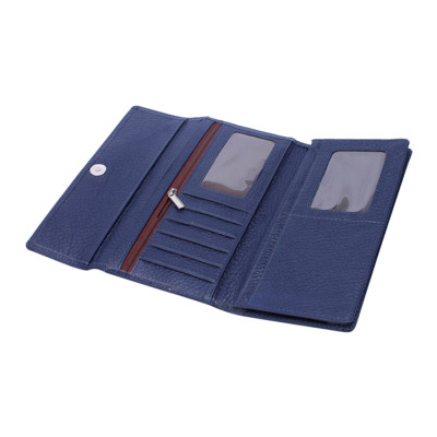 Bóp nữ Huy Hoàng da bò 3 gấp lửng màu da, đen, đỏ, hồng, nâu, xanh, xanh đậm, cam, xanh lá chuối, xanh dương, đỏ tươi, vàng, đỏ đô HT3125-26-27-28-29-30-39-40-59-60-64-65-67