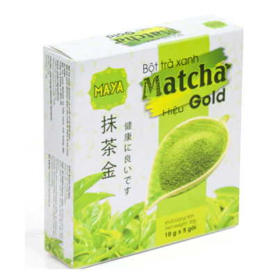 Bột Trà Xanh Matcha Hiệu Gold Cocoa Indochine (Hộp 5 Gói x 10g)