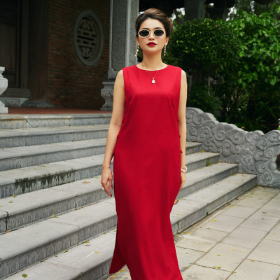 Đầm Xẻ Tweed Lộc DRE223 thời trang thiết kế Hity