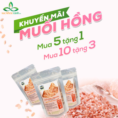 Muối hồng Himalaya Nhập Khẩu Pakistan dạng hạt 1 Kg - Dùng làm Gia vị, Ngâm chân thải độc, Tẩy tế bào chết