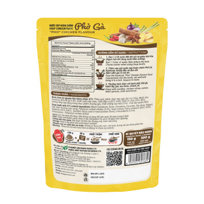 Nước Súp Cô Đặc Vị Phở Gà KanKook Gói 210g Nấu/Trộn Ăn Liền Gia Vị Hoàn Chỉnh Chuẩn Vị Phở Sài Gòn