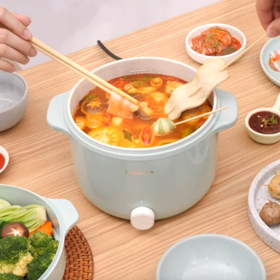 Nồi Lẩu Hấp Điện Đa Năng LocknLock Electric Multi Pot 2L EJP156MIT 600W, Hàng Chính Hãng - JoyMall