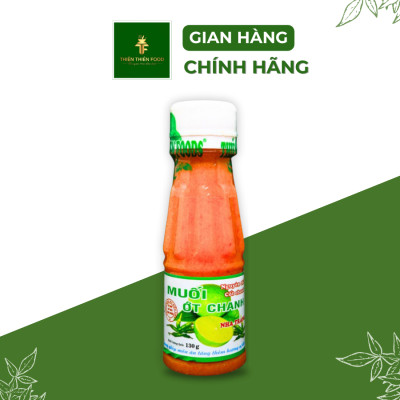 Combo 6 Chai Muối Ớt Chanh Nha Trang Thiên Thiên Food 130gr (Xanh - Đỏ), muối chấm hải sản, thịt BBQ, thịt luộc thơm ngon