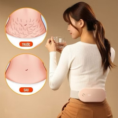 Máy Chườm Bụng Kinh-Đai Massage Giảm Đau Bụng Kinh BUMAS BU01-Hỗ Trợ Chống Lão Hóa-Quà Tặng Bạn Gái