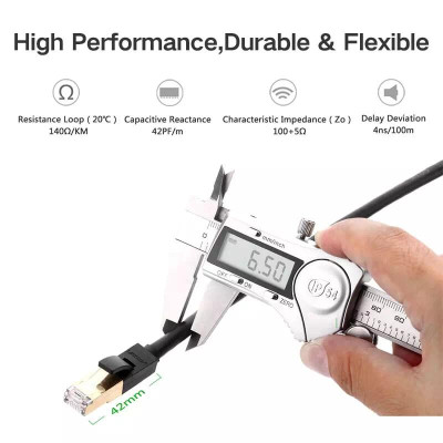 Ugreen UG11224NW107TK 25M màu Đen Cáp mạng LAN CAT7 STP chống nhiễu - HÀNG CHÍNH HÃNG