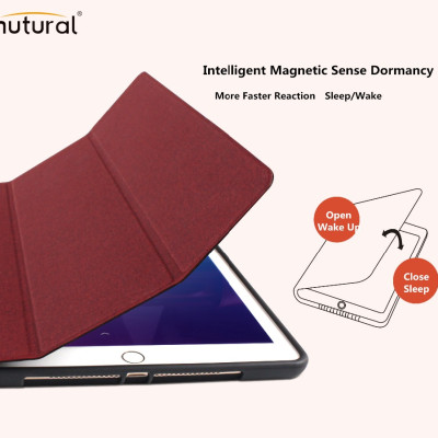 Bao Da Ipad Air 10.5 2019 ( New) Hiệu Mutural Có Khe Để Bút Cảm Ứng_Đỏ_ Hàng nhạp khẩu