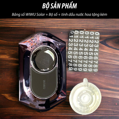 Bảng ghi số điện thoại tích hợp khuếch tán nước tinh dầu nước hoa cho xe hơi ô tô hiệu WIWU Solar thuận tiện khi đỗ xe để lại số phone gắn taplo trong xe - Hàng nhập khẩu 