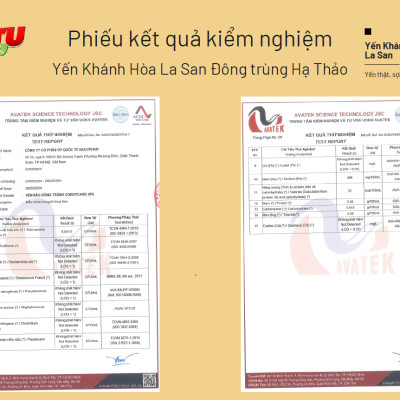[ 35% YẾN TƯƠI ][ NHẬN GHI THIỆP MỪNG] Hộp quà 6 lọ Yến Khánh Hòa La San Đông Trùng Hạ Thảo ít ngọt