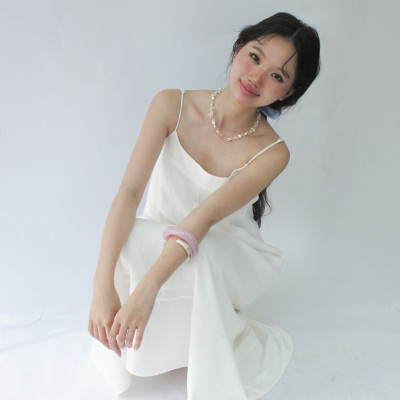 DOTTIE - Đầm midi hai dây - Trắng - D0713