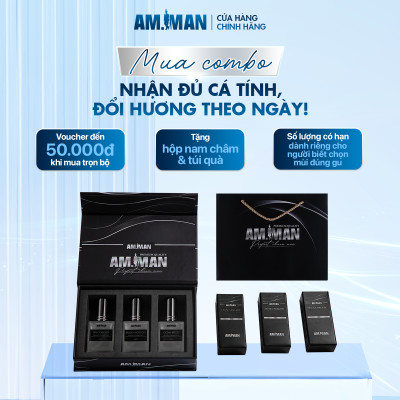 Nước hoa nam AM-MAN lịch lãm, sang trọng, hương thơm cuốn hút phái nữ, công sở, hẹn hò dung tích 10ml/chai