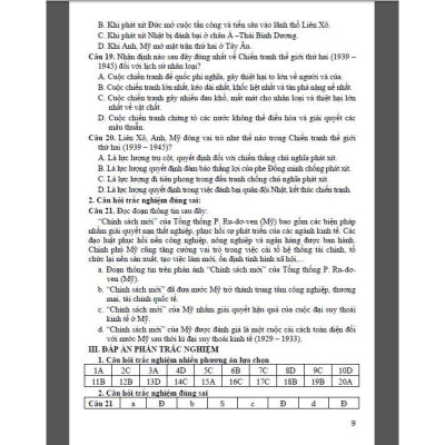 Đề kiểm tra đánh giá Lịch Sử 9 Theo chủ đề (Dùng chung các bộ SGK) (HA-MK)