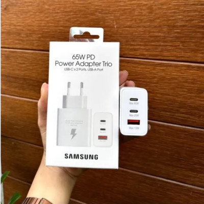 Bộ dây và củ sạc siêu nhanh samsung 65w type C, sạc 3 thiết bị cùng lúc, dùng cho Samsung S22, S22 Plus, S22 Ultra, S21/plus/ultra, Note 20/ultra, S20, Note 10/plus, S10/10plus, Note 9, S9/plus, Note 8, S8/plus - Hàng chính hãng