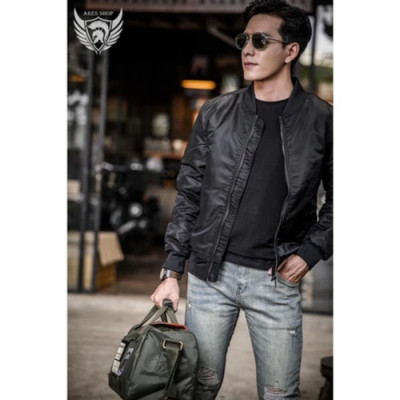 Áo khoác Bomber Basic Slimfit chất liệu vải polyester lụa cao cấp phong cách sang trọng - ARES SHOP