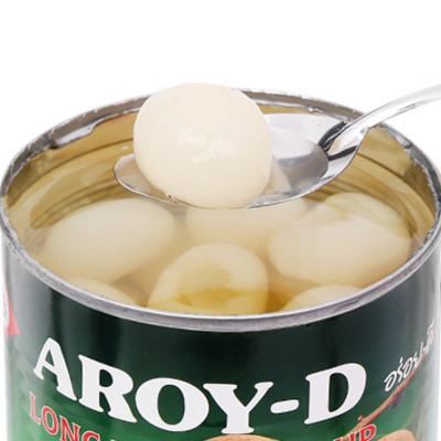 Trái Nhãn Ngâm Đường Aroy-D 565g - Nhập Khẩu Thái Lan | Aroy-D Longan in Syrup 565g
