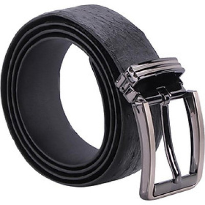 Thắt Lưng Nam Da Đà Điểu Bản Lớn Da Hột Đầu Kim Huy Hoàng HT4438 - Đen