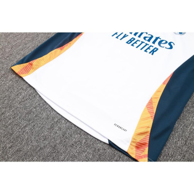 Bộ Quần Áo Thể Thao Nỉ Real Madrid - Trắng bản nhập Trung cao cấp