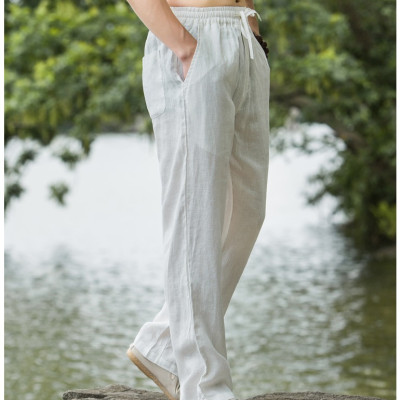 quần nam đũi linen đi biển