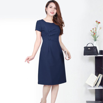 Đầm Suông Phối Cúc Thanh Lịch Gọn Dáng DL437 - DL794