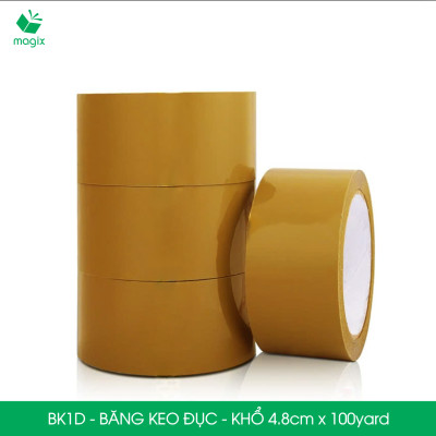 BK1D -  Băng Keo Đục - 4.8cm - Block 6 cuộn/kg - Bộ 6 cuộn băng dính đục đóng thùng hộp carton