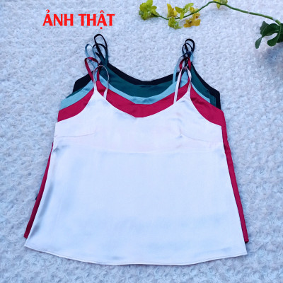Áo Lụa 2 Dây New Design  Kiểu Nữ Nhiều Size, Mặc  Mát Trong Vest Blazer Dễ Thương, Chất Satin Trơn Bóng ,Mịn AO0008