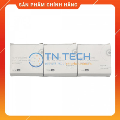 Nhãn in PUTY PT-1012W - Chữ đen nền trắng 12MM x 8M - Dùng cho máy in ống PUTY PT-1010 [Hàng nhập khẩu]
